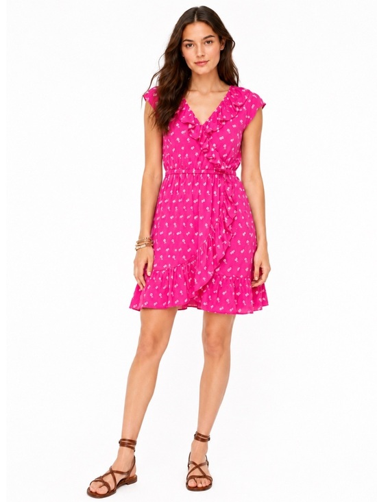 J. Crew Dresses & Skirts - J. Crew Pink Ruffle Wrap Mini Dress